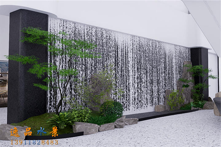 商場(chǎng)水幕墻流水墻景觀|水幕墻設(shè)計(jì)方案|一隅水景，詩(shī)意天地